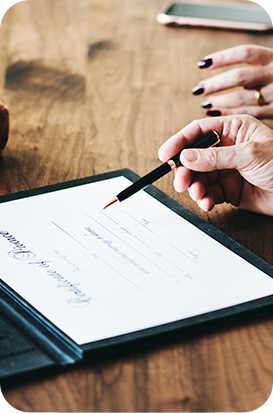 Signing a legal document