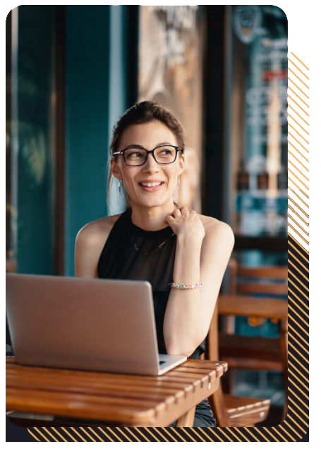Juris Matrix consultant working with a laptop